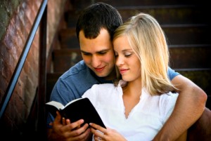 Couple reading Bible