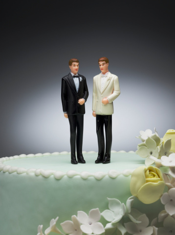 adam and steve wedding cake
