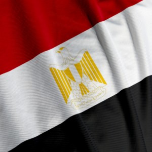 Egyptian Flag Closeup