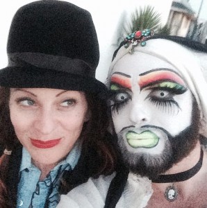 Spy Emerson (L) with Flora Goodthyme (one of the Sisters of Perpetual Indulgence)