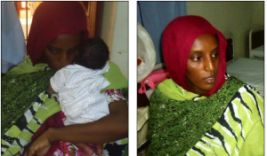 Meriam Ibrahim with newborn daughter, Maya
