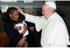 Miriam with pope