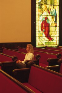woman in chruch