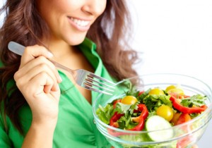 woman salad