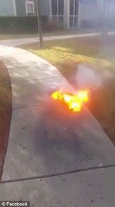 Hoverboard burning in Florida