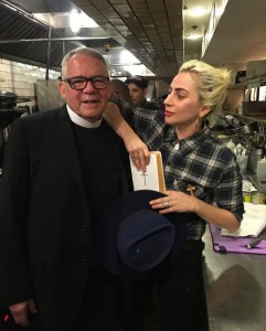 gaga with priest