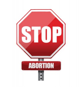 21161570 - stop abortion illustration design over a white background