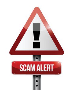 23057644 - warning scam alert road sign illustration design over white