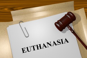 47834157 - render illustration of euthanasia title on legal documents
