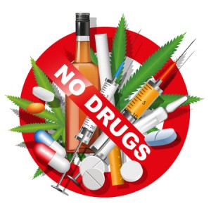 38653206 - no drugs, smoking and alcohol sign. vector illustration