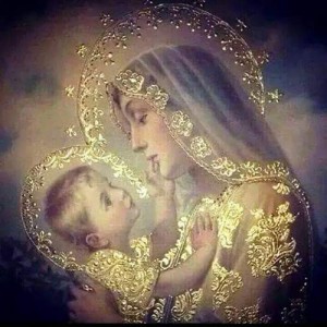 Mary adoring Jesus 1
