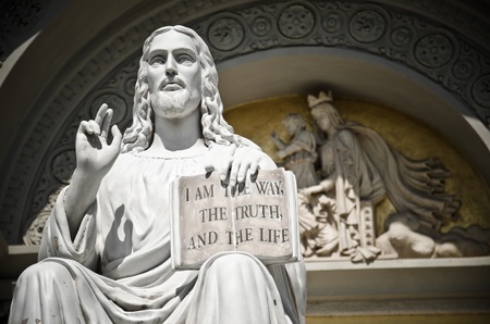 11479260 - jesus statue with the quote book
